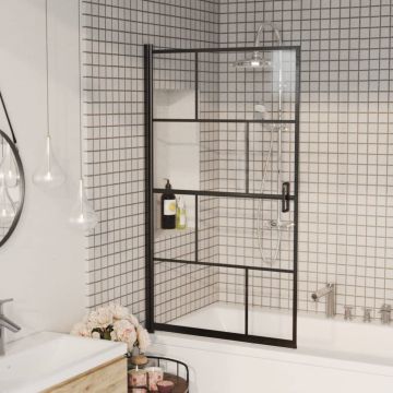 Gossi cabina de dus, negru, 80x140 cm, esg