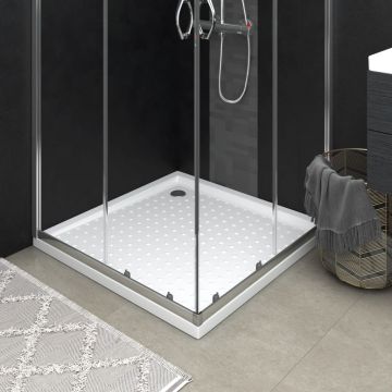 Gossi cadita de dus cu puncte, alb, 80x80x4 cm, abs