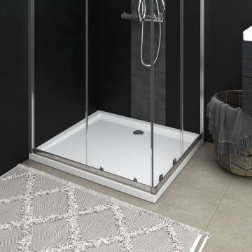 Gossi cadita de dus dreptunghiulara din abs, alb, 80x90 cm