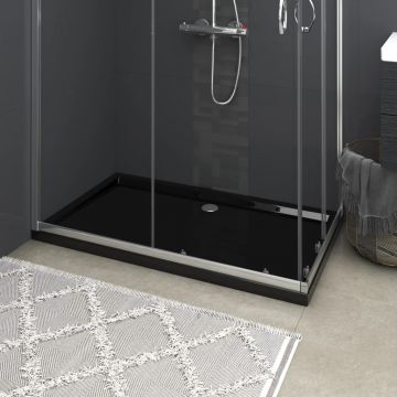 Gossi cadita de dus dreptunghiulara din abs, neagra, 70x120 cm