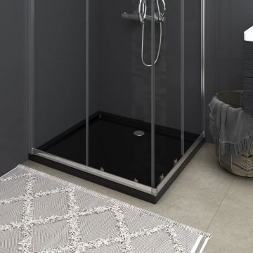 Gossi cadita de dus dreptunghiulara din abs, negru, 80x90 cm