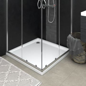 Gossi cadita de dus patrata din abs, alb, 80x80 cm