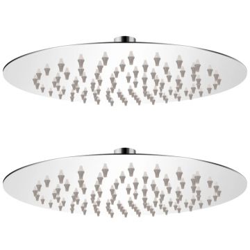 Gossi cap de dus tip ploaie, 2 buc., Ø 20 cm, otel inoxidabil