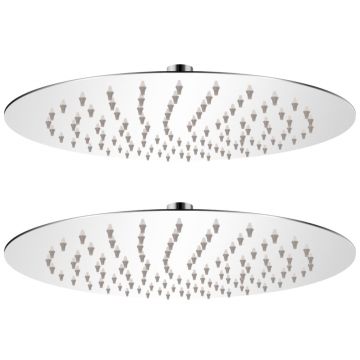 Gossi cap de dus tip ploaie, 2 buc., Ø 25 cm, otel inoxidabil