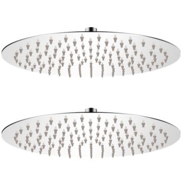Gossi cap de dus tip ploaie, 2 buc., Ø 30 cm, otel inoxidabil