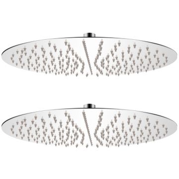 Gossi cap de dus tip ploaie, 2 buc., Ø 40 cm, otel inoxidabil