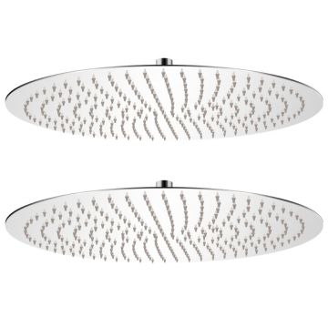Gossi cap de dus tip ploaie, 2 buc., Ø 50 cm, otel inoxidabil