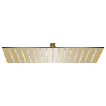 Gossi cap de dus tip ploaie patrat, auriu 40 x 40 cm otel inoxidabil