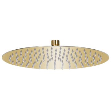 Gossi cap de dus tip ploaie rotund, auriu, 30 cm, otel inoxidabil