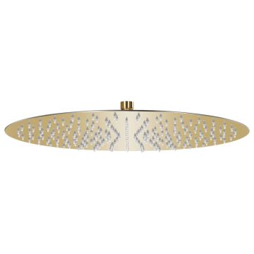Gossi cap de dus tip ploaie rotund, auriu, 40 cm, otel inoxidabil