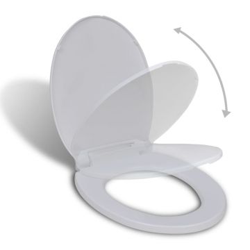 Gossi capac wc cu inchidere silentioasa, alb, oval