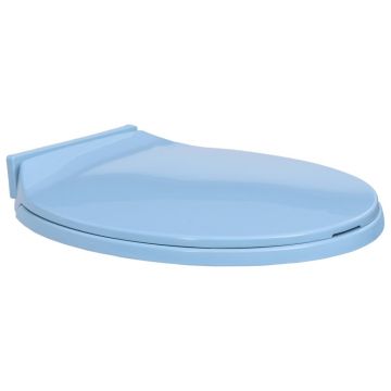 Gossi capac wc cu inchidere silentioasa, albastru, oval