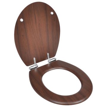 Gossi capac wc cu inchidere silentioasa maro mdf design simplu