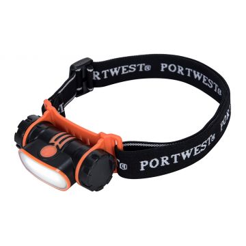 Lanterna frontala LED Portwest PA70BKR, reincarcabila USB, 150 lumeni