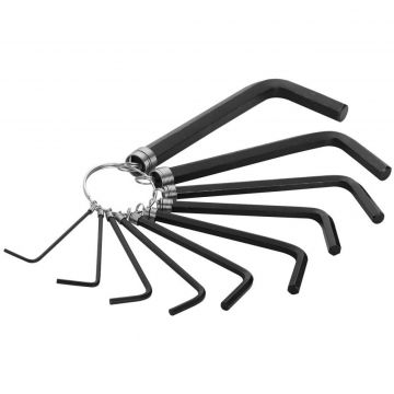 Set de 10 chei hexagonale pe inel