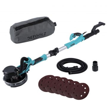 Slefuitor pereti pliabil, iluminare LED, 750W, diametru 225mm, 6 discuri, Detoolz