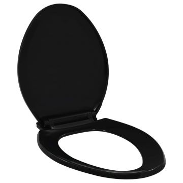 Gossi capac wc cu inchidere silentioasa, eliberare rapida, negru