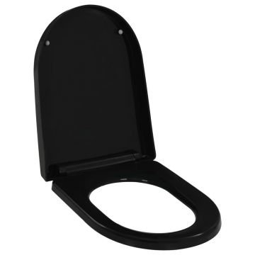Gossi capac wc cu inchidere silentioasa, eliberare rapida, negru