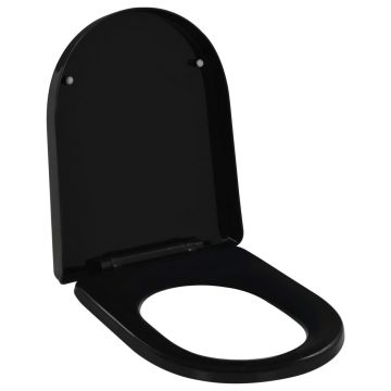 Gossi capac wc cu inchidere silentioasa, eliberare rapida, negru