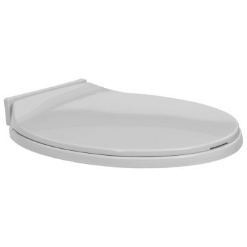 Gossi capac wc cu inchidere silentioasa, gri deschis, oval