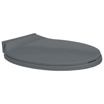 Gossi capac wc cu inchidere silentioasa, gri, oval