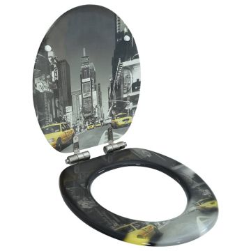 Gossi capac wc cu inchidere silentioasa, mdf, design new york