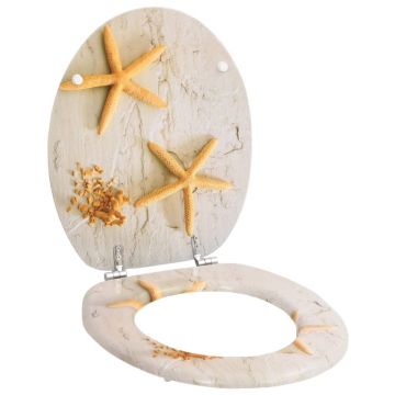 Gossi capac wc, mdf, model stea de mare