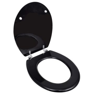 Gossi capac wc, negru, mdf, model simplu