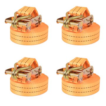Gossi chingi de fixare cu clichet 4 buc, 1 tona, 6mx38 mm, portocaliu