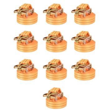 Gossi chingi fixare cu clichet, 10 buc, 1 tona, 6mx38 mm, portocaliu