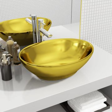 Gossi chiuveta, auriu, 40x33x13,5 cm, ceramica