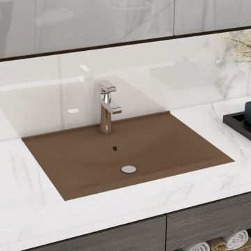 Gossi chiuveta baie lux, orificiu robinet crem mat 60x46 cm ceramica
