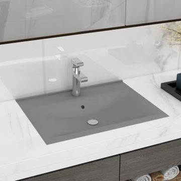 Gossi chiuveta baie lux orificiu robinet gri mat 60x46 cm ceramica
