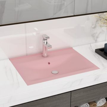 Gossi chiuveta baie lux orificiu robinet roz mat 60x46 cm ceramica