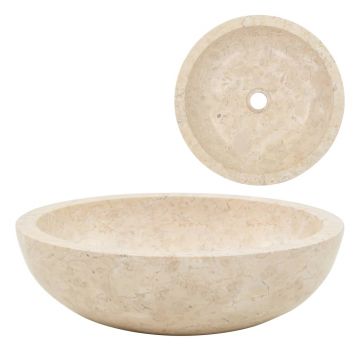 Gossi chiuveta, crem, 40 x 12 cm, marmura