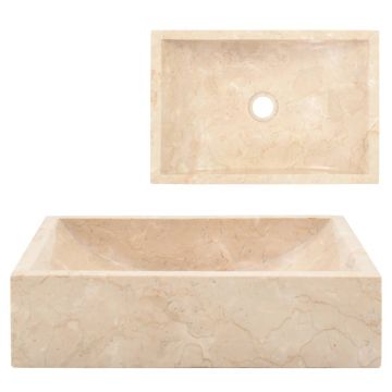 Gossi chiuveta, crem extralucios, 45x30x12 cm, marmura