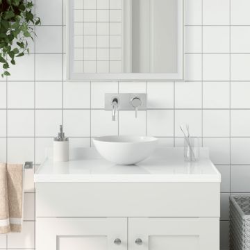 Gossi chiuveta de baie, alb mat, ceramica, rotund