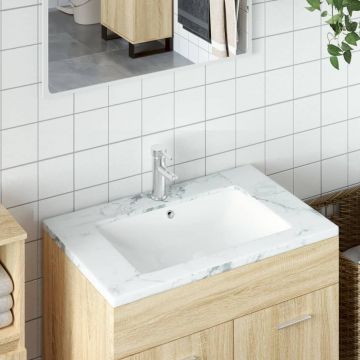Gossi chiuveta de baie alba 55,5x37,5x19 cm, ovala, ceramica