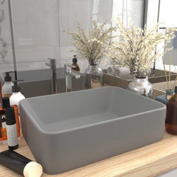 Gossi chiuveta de baie lux, gri deschis mat, 41x30x12 cm, ceramica