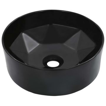 Gossi chiuveta de baie, negru, 36 x 14 cm, ceramica