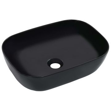 Gossi chiuveta de baie, negru, 45,5 x 32 x 13 cm, ceramica