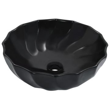 Gossi chiuveta de baie, negru, 46 x 17 cm, ceramica