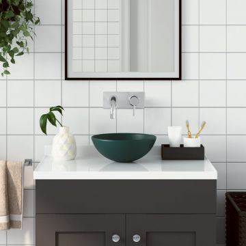 Gossi chiuveta de baie, verde inchis, ceramica, rotund
