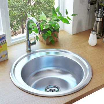 Gossi chiuveta de bucatarie cu sita si sifon, otel inoxidabil