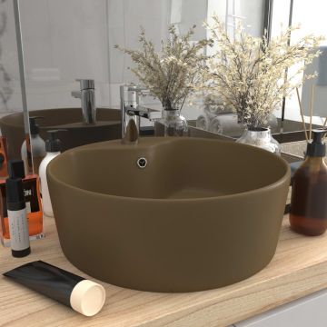 Gossi chiuveta de lux cu preaplin, crem mat, 36 x 13 cm, ceramica