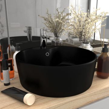 Gossi chiuveta de lux cu preaplin, negru mat, 36 x 13 cm, ceramica
