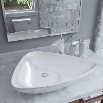 Gossi chiuveta din ceramica, alb, 645 x 455 x 115 mm, triunghi
