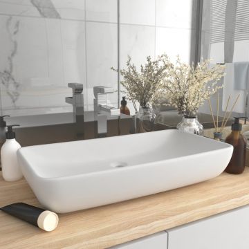 Gossi chiuveta dreptunghiulara de lux, alb mat, 71 x 38 cm, ceramica