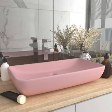 Gossi chiuveta dreptunghiulara de lux, roz mat, 71 x 38 cm, ceramica