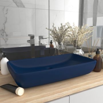 Gossi chiuveta dreptunghiulara lux, albastru mat, 71x38 cm, ceramica